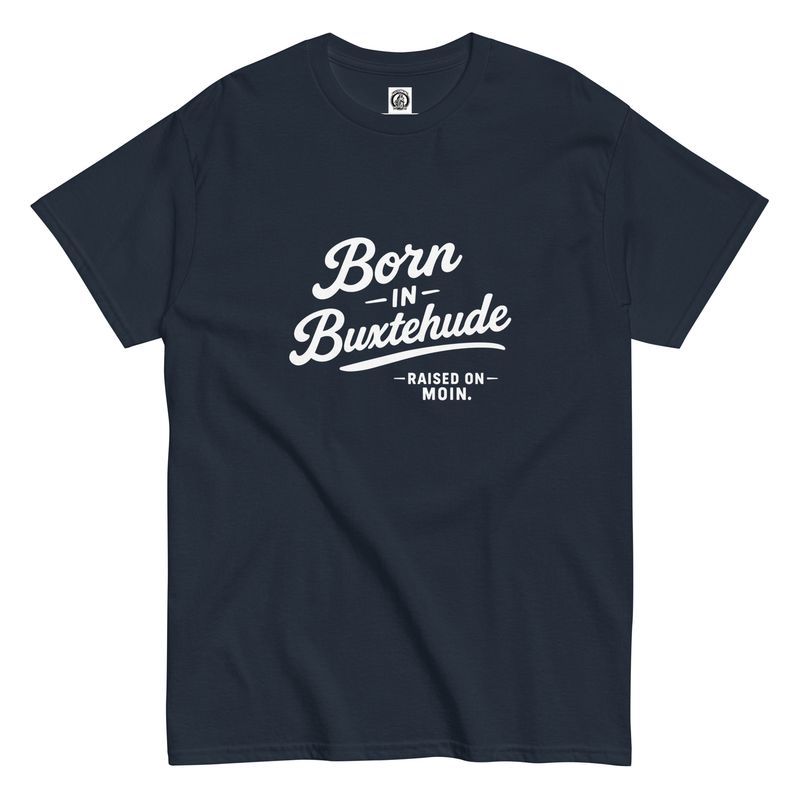 Born in Buxtehude - Print in weiss (Unisex T-Shirt)