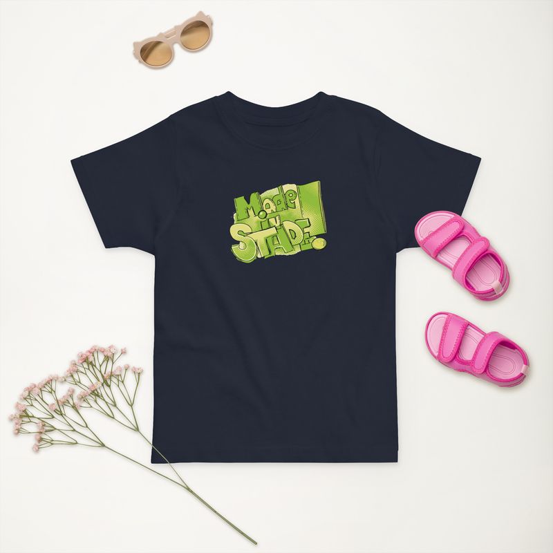 Made in Stade - grüner Print (T-Shirt für Kleinkinder)
