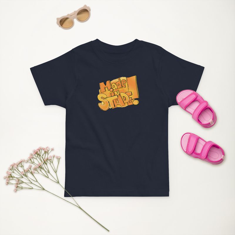 Made in Stade - Print in orange (T-Shirt für Kleinkinder)