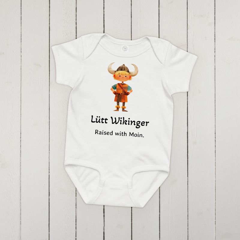 Lütt Wikinger - OHNE Ort (Baby-Jersey-Body) Lütt Wikinger - OHNE Ort (Baby-Jersey-Body)