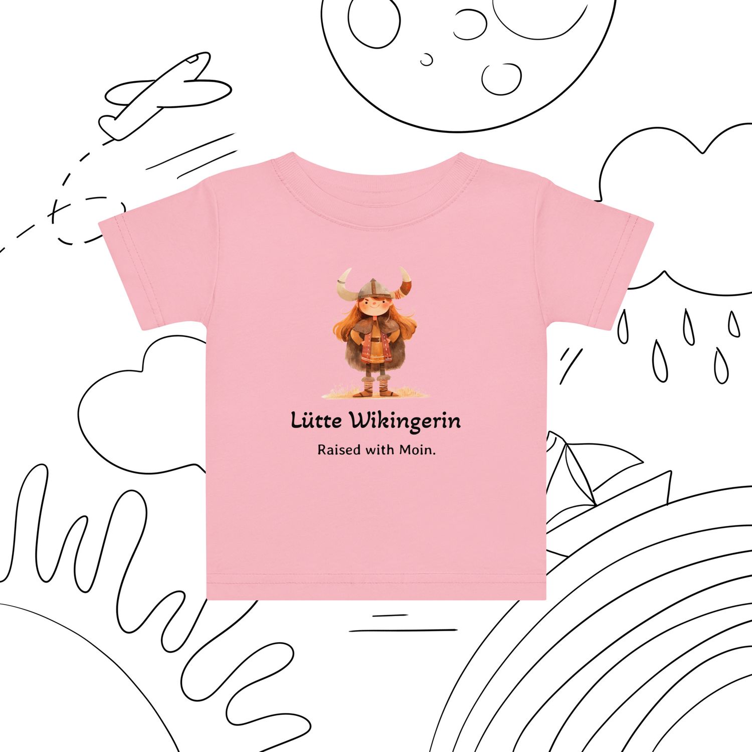 Lütte Wikingerin - OHNE Ort (Baby-Jersey-T-Shirt) Lütte Wikingerin - OHNE Ort (Baby-Jersey-T-Shirt)