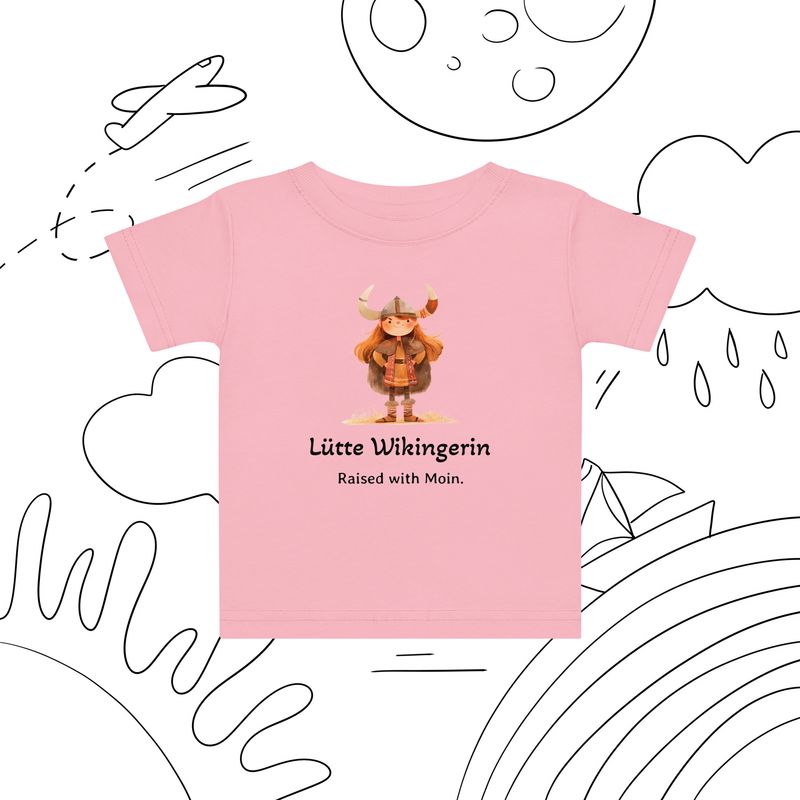 Lütte Wikingerin - OHNE Ort (Baby-Jersey-T-Shirt) Lütte Wikingerin - OHNE Ort (Baby-Jersey-T-Shirt)