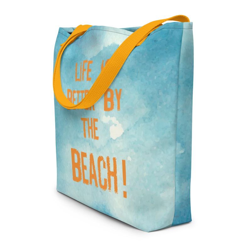 Life is better by the beach (Strandtasche groß) Life is better by the beach (Strandtasche groß)