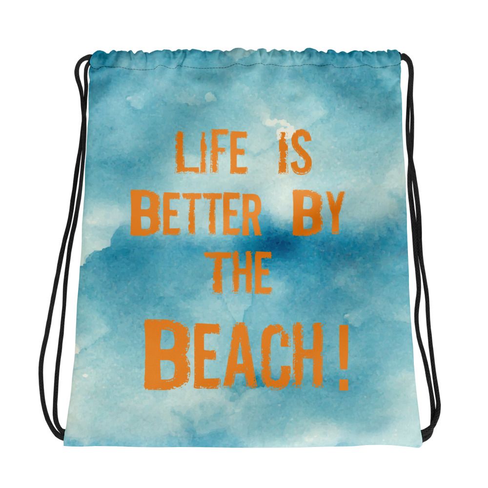 Life is better by the beach (Kordelzug-Beutel) Life is better by the beach (Kordelzug-Beutel)