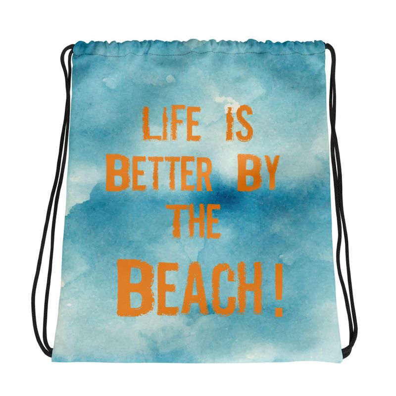 Life is better by the beach (Kordelzug-Beutel) Life is better by the beach (Kordelzug-Beutel)