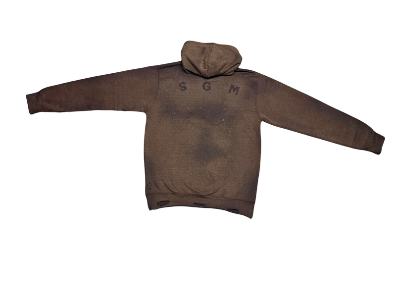 SGM BLACK & BLEACHED HOODIE