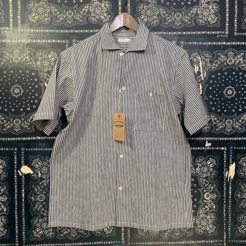 Warehouse 3091 Duck Digger Open Collar Stripe Shirt