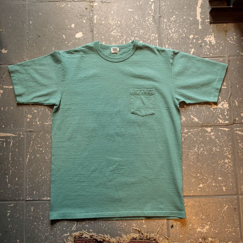 Dubbleworks Heavy Weight Short Sleeve Pocket T-Shirt in Emerald