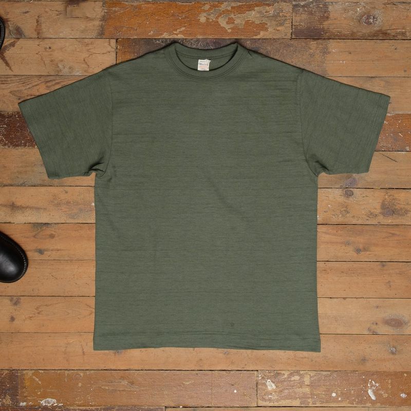 Warehouse 4601 Loopwheel Tee in Green