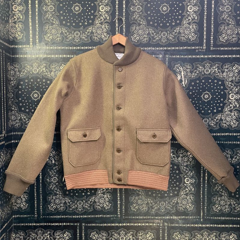 Warehouse A-1 STYLE WOOL JACKET OD Green