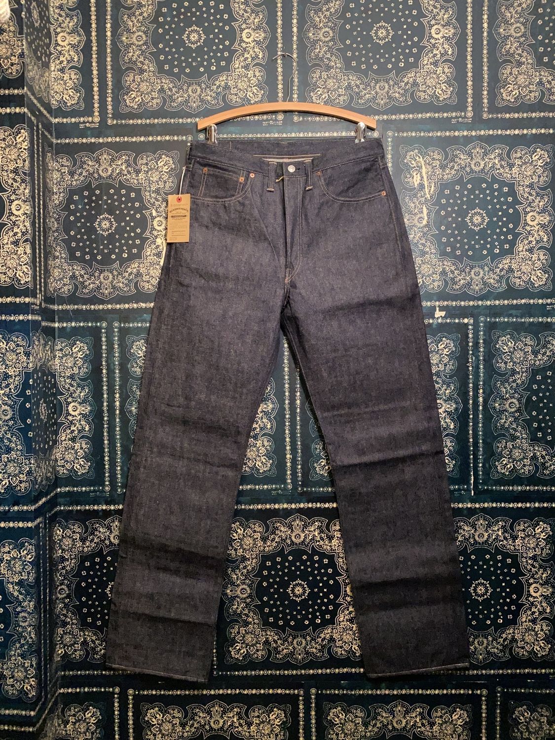 Warehouse (1000xx) 1001xx 1947 Unsanforized Denim, Size: 34