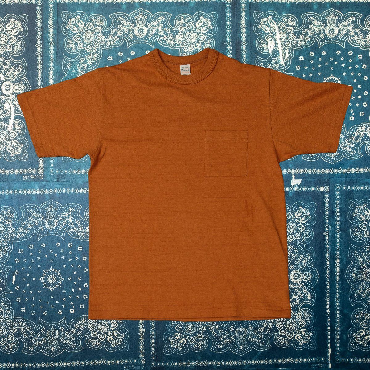 Lot 4601 Pocket T-Shirt in Dark Orange, Size: Medium