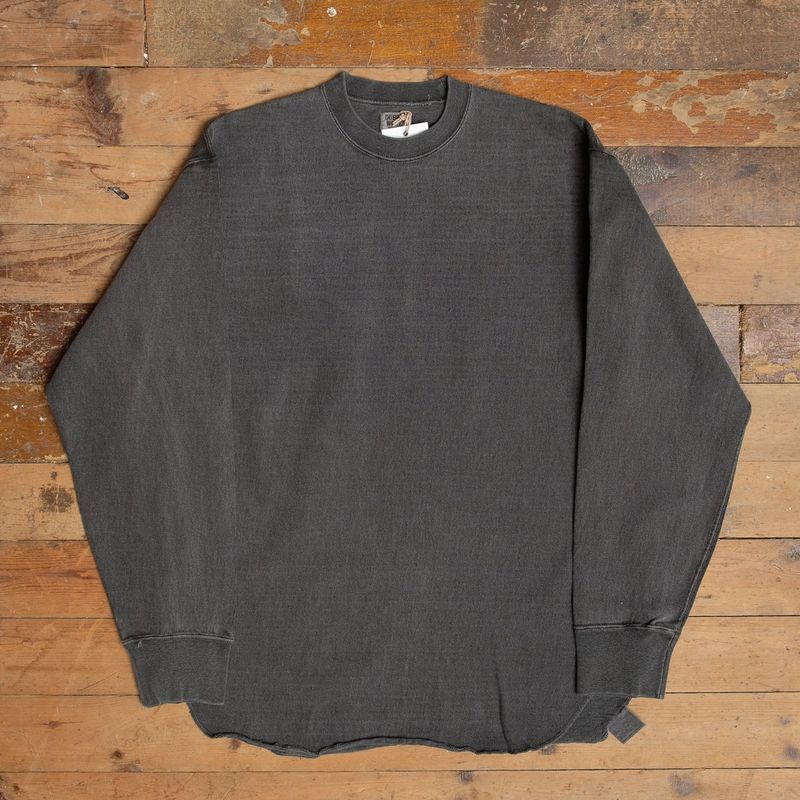 Dubbleworks Pigment Dyed Heavyweight Baseball Longsleeve in Sumikuro
