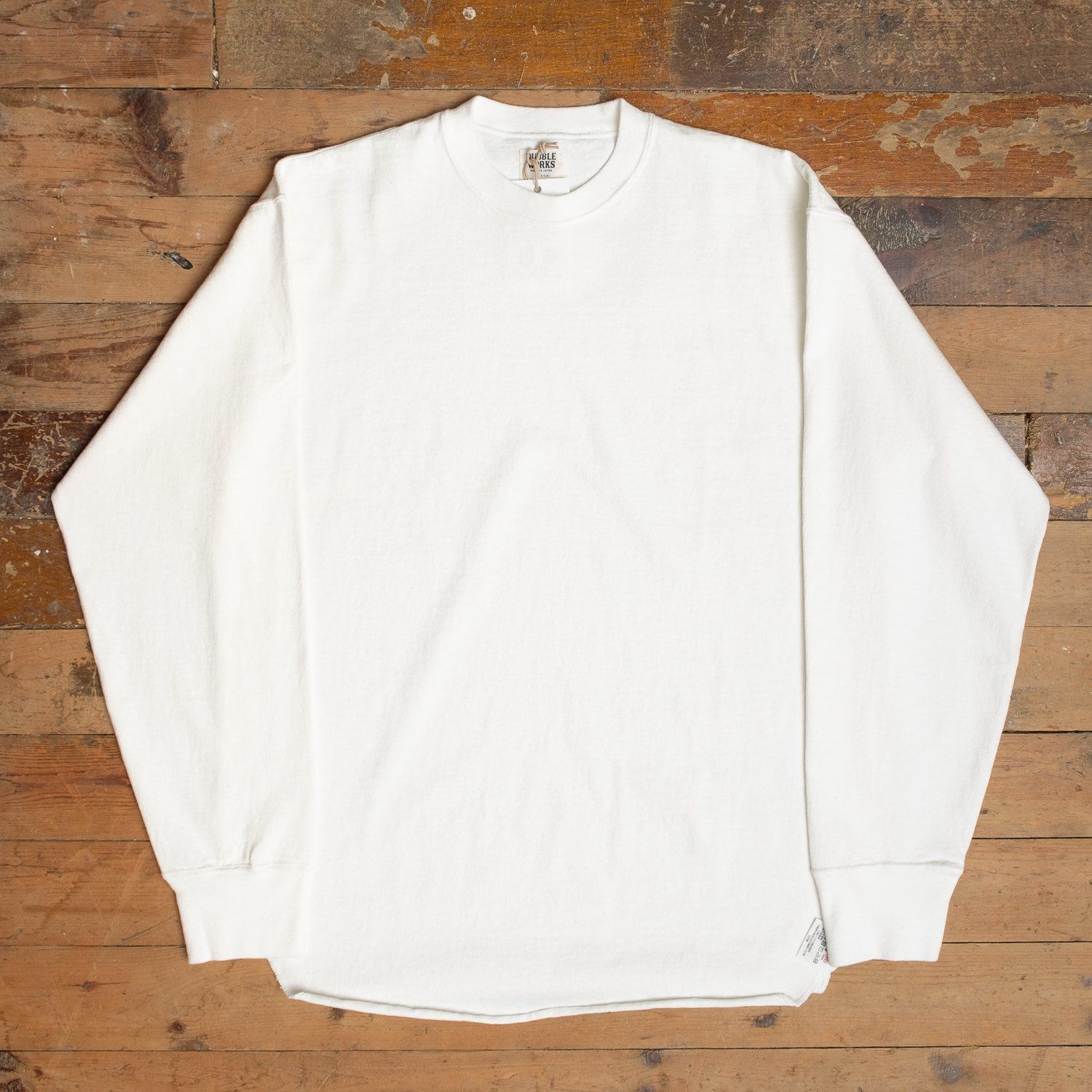Dubbleworks Heavyweight Baseball Longsleeve in Off-White, Size: Medium