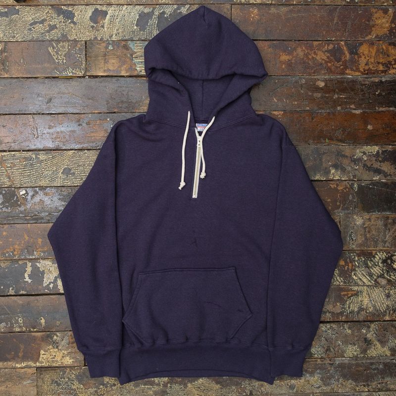 Dubbleworks Half Zip Hoodie in Navy
