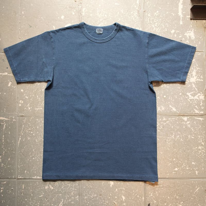 Dubbleworks Heavy Weight Short Sleeve T-Shirt in Indigo Dye
