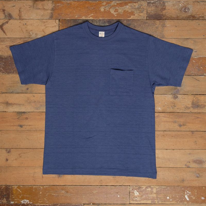 Warehouse 4601P Loopwheel Pocket Tee in Faded Blue