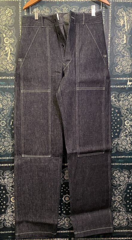 Warehouse 1930's WPA Double Knee Denim Pants Lot #1239