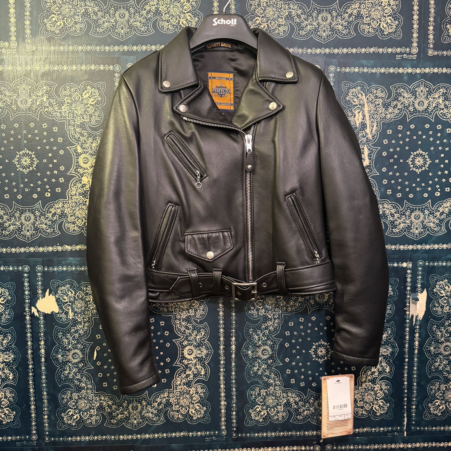Schott 218W Women's Cropped Perfecto® in Lambskin Leather Jacket