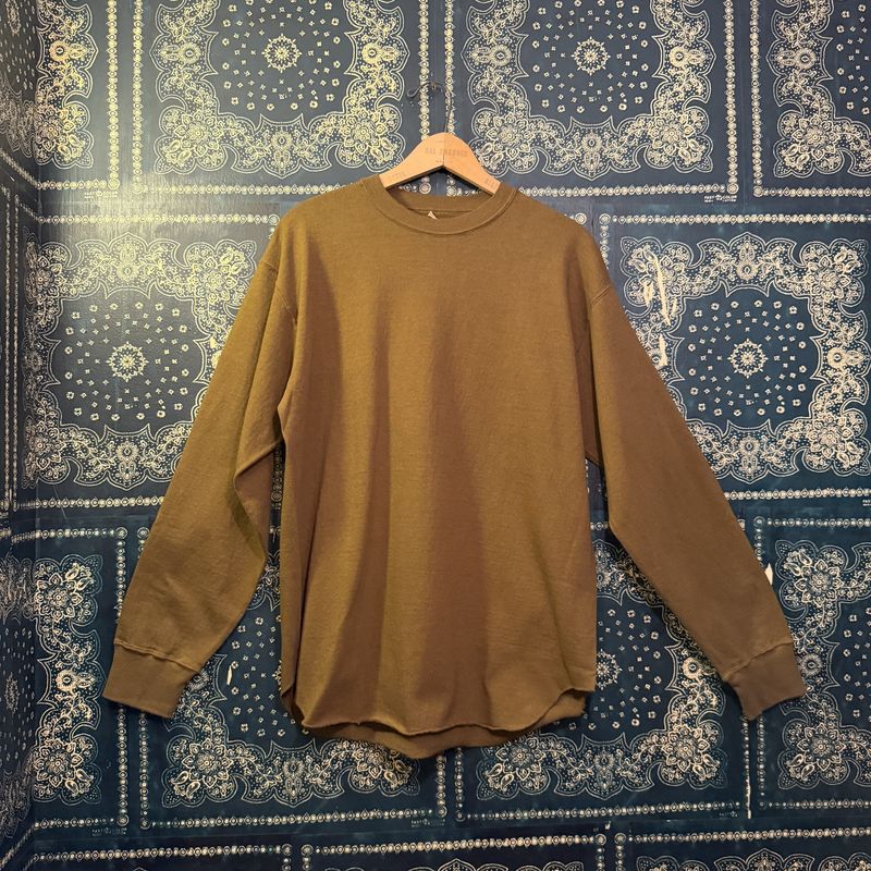 Dubble Works 9.5oz "STAND WHEEL"HEAVY WEIGHT LONG SLEEVE BASEBALL Tee Lot #152-58106 in KHAKI