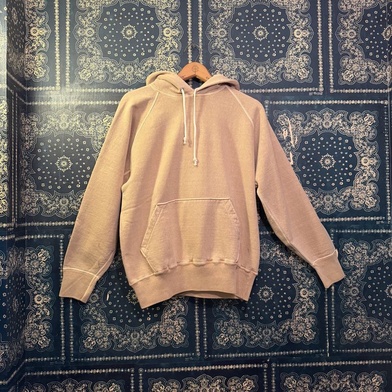 Dubble Works FLATSEAMS RAGLAN SWEAT HOODIE Lot #152-83004PD in DARK BEIGE