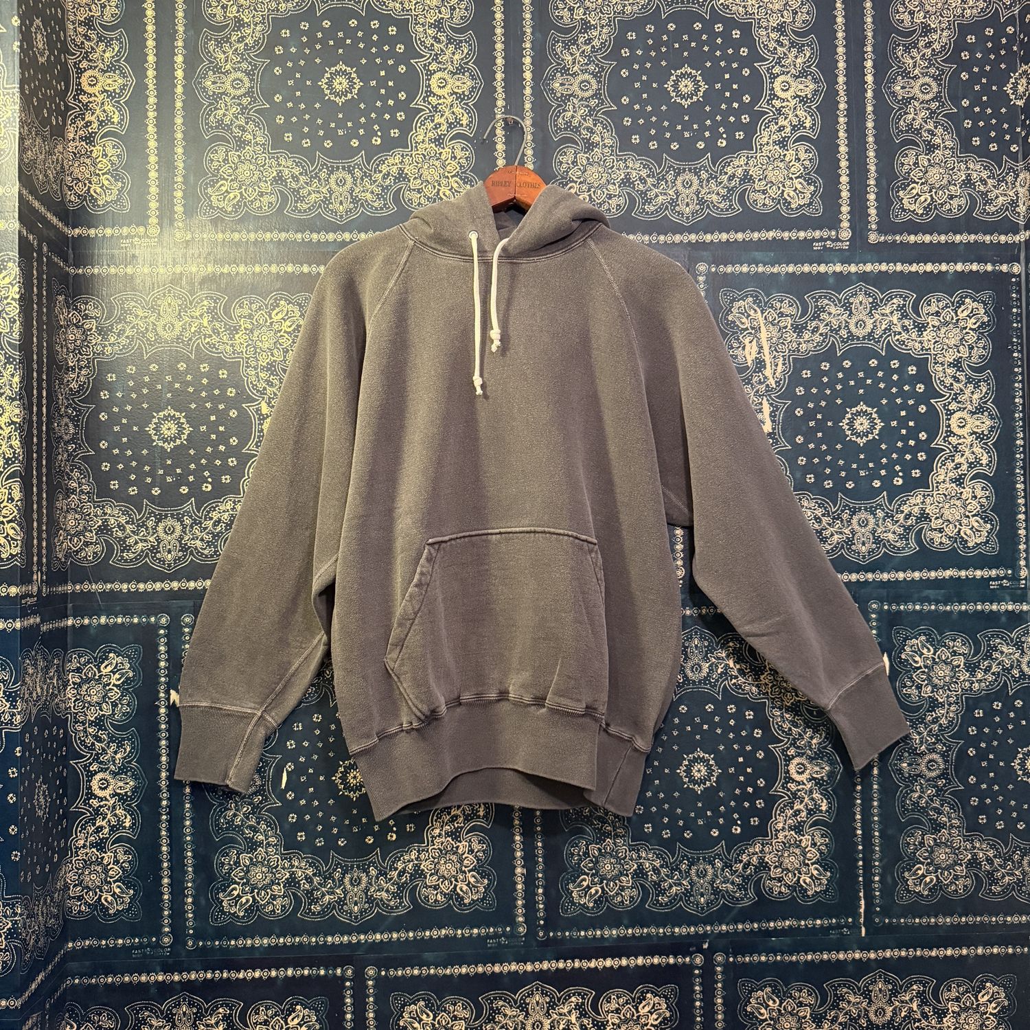 Dubble Works FLATSEAMS RAGLAN SWEAT HOODIE Lot #152-83004PD in SUMIKURO
