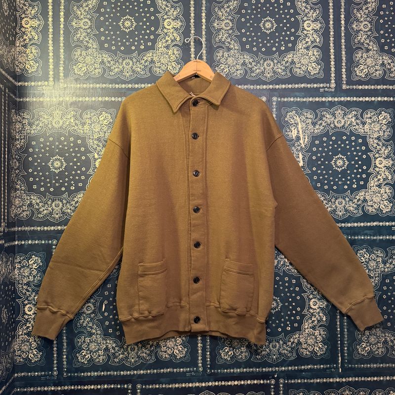 Dubble Works "LOOP WHEEL"SWEAT JACKET Lot #152-86016 in KHAKI