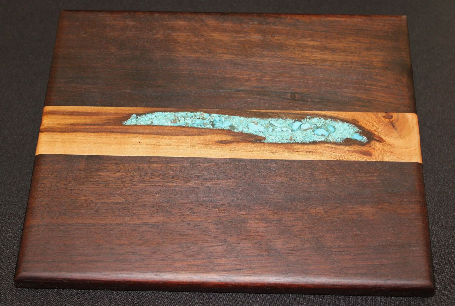 Custom Turquoise Inlay Charcuterie Board