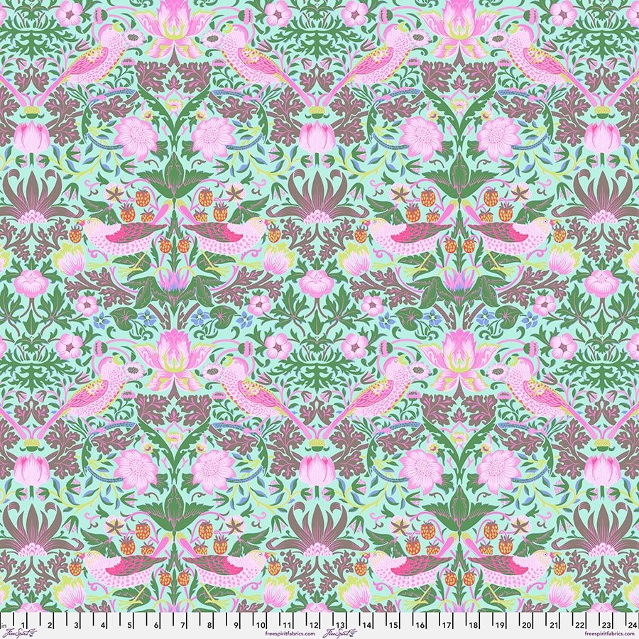 Strawberry Thief - Aqua || Kaffe x Morris &amp; Co.