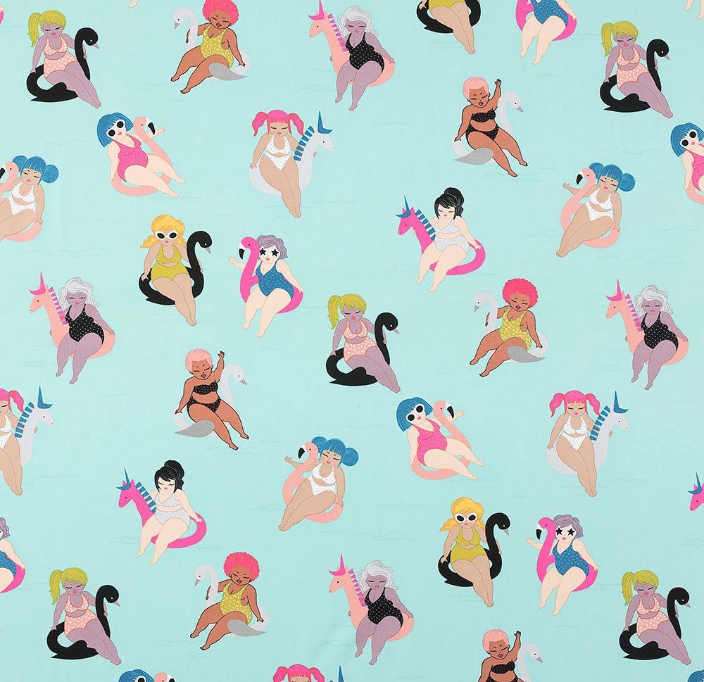 Flirty and Floaty - Aqua | Nicole's Prints