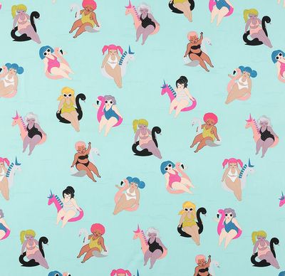 Flirty and Floaty - Aqua | Nicole's Prints