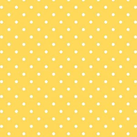 White Swiss Dot On Yellow
