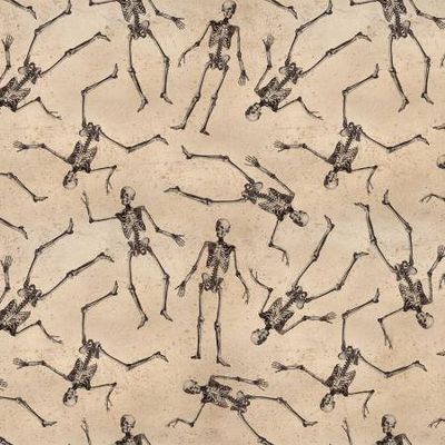 Khaki Gothic Halloween Digital Skeletons | Halloween