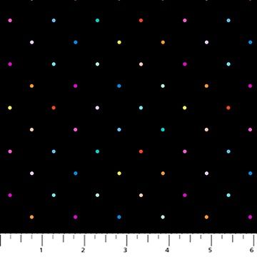 Ditsy Dots Black Multi