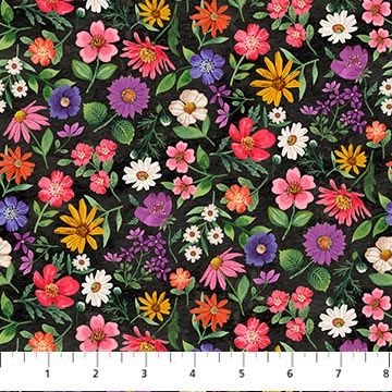 Small Floral Black Multi| Misc Bolts
