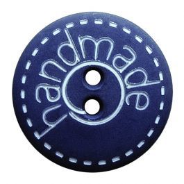 "handmade"-labeling and 2 holes - Size: 23mm - Color: blau - Art.No.: 281203 653632812031