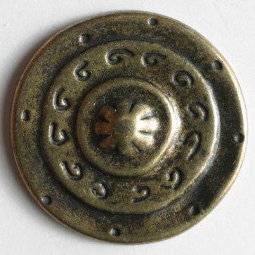 full metal button - Size: 20mm - Color: antique tin 653632901865