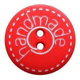 "handmade"-labeling and 2 holes - Size: 15mm - Color: rot - Art.No.: 241272 653632412729