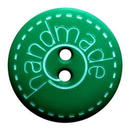 "handmade"-labeling and 2 holes - Size: 18mm - Color: grün - Art.No.: 261410 653632614109