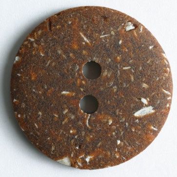 fashion button - Size: 18mm - Color: brown 653632704015