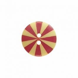 Kaffe Fassett Button Radiate  polyamide round shape 2 holes - Size: 15mm - Color: yellow/pink - Art.-Nr.: 261400 653632614000