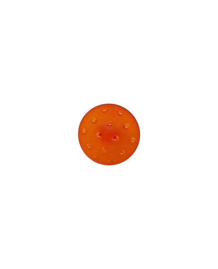 orange 14mm plexiglass buttton round frozen look with shank 653632870093