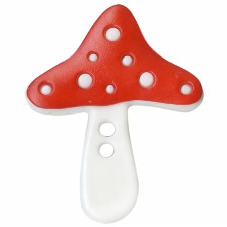 Polyamide Mushroom Button 25mm Red 652453307597