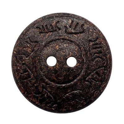 coconut button round shape with 2 holes - Size: 28mm - Color: braun - Art.No.: 390312 652453903126