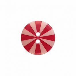 Kaffe Fassett Button Radiate polyamide round shape 2 holes - Size: 15mm - Color: pink/red - Art.-Nr.: 261399 653632613997