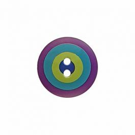 Kaffe Fassett Button Target polyamide round shape 2 holes - Size: 15mm - Color: violet/blue/green/navy - Art.-Nr.: 261395 653632613942