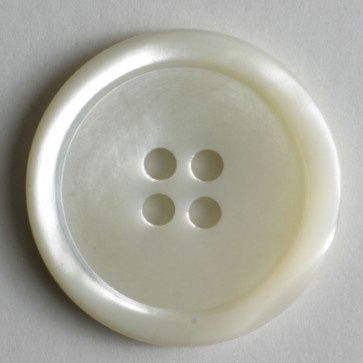 natural pearl button - Size: 20mm - Color: white 653634400137