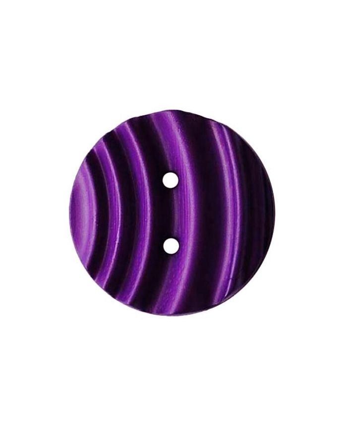 polyamide button round shape with matt wavy surface and 2 holes - Size: 20mm - Color: lila - Art.No.: 336005 652453360059