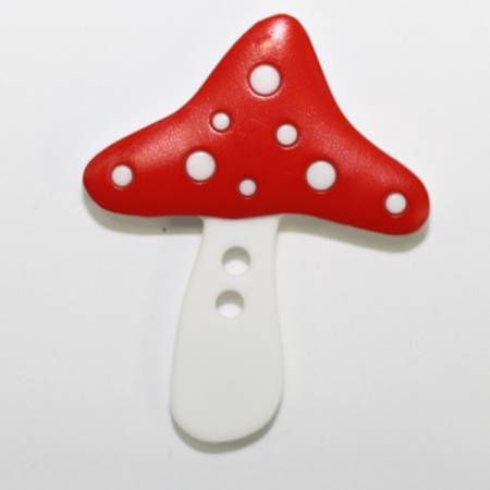 Polyamide Mushroom Button 35mm Red 652453705546