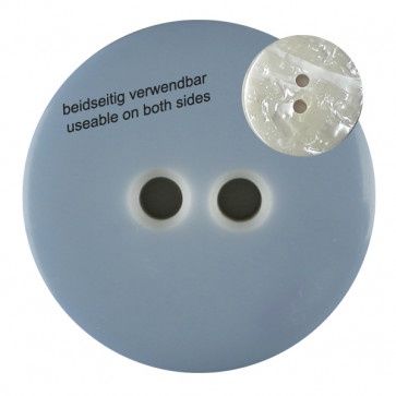 polyester button with 2 holes - Size: 18mm - Color: blue/light blue 652453128048